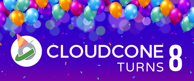 CloudCone празднует восьмилетие — и делится подарками