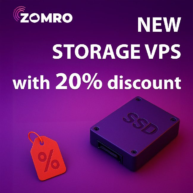 Zomro представил новые Storage VPS-тарифы